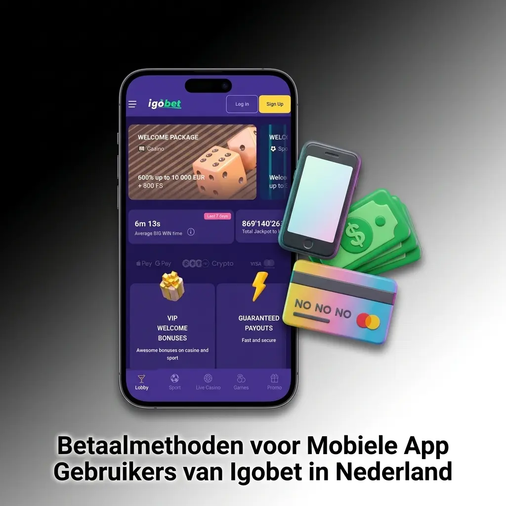 Beschikbare betaalmethoden voor Igobet mobiele app