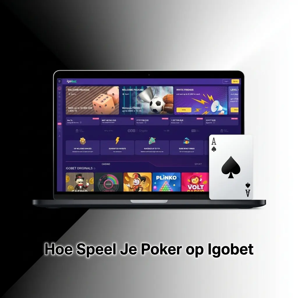 Stappenplan om poker te spelen op Igobet: registreren, storten en je eerste pokerronde starten in 5 stappen.