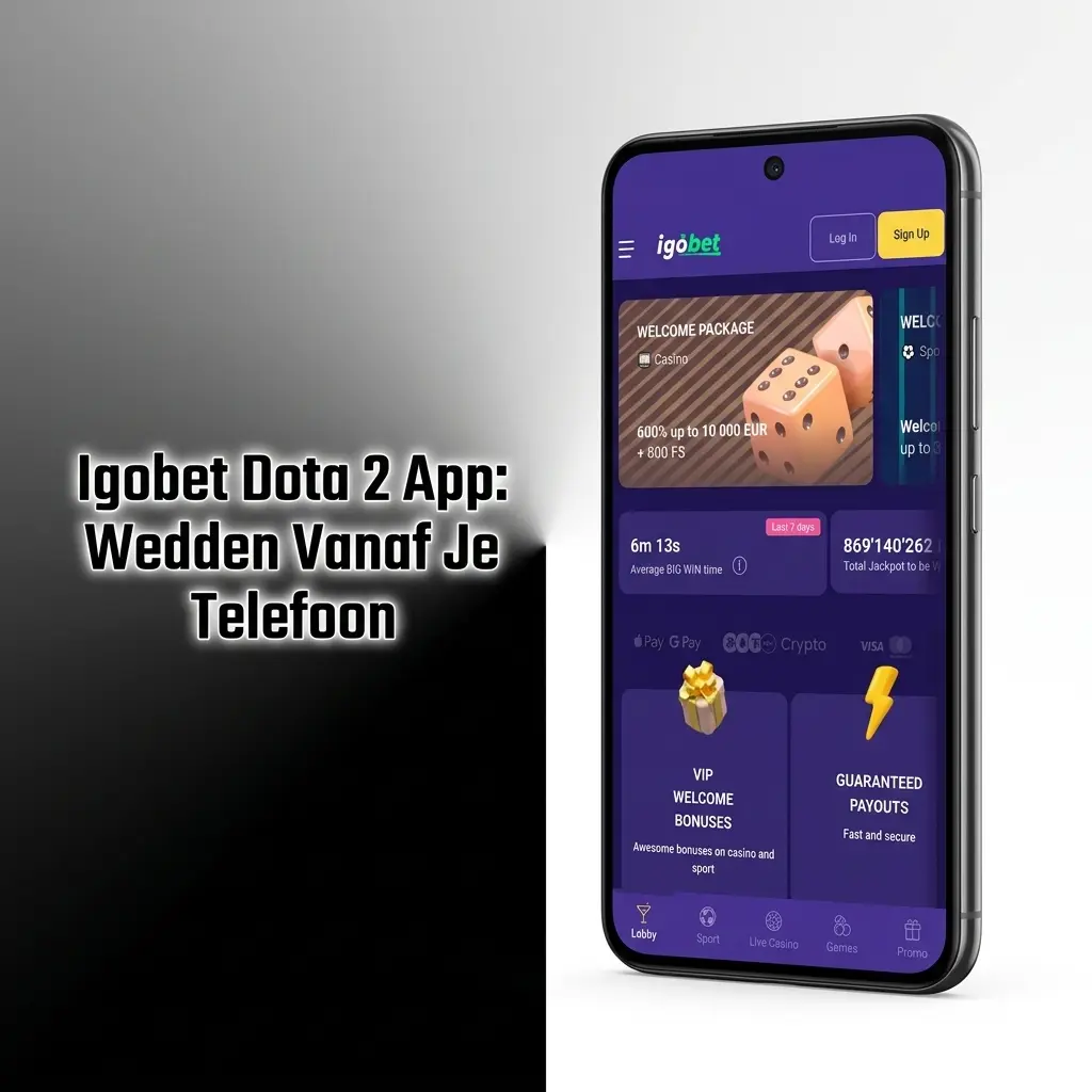 Igobet Dota 2 app op een smartphone