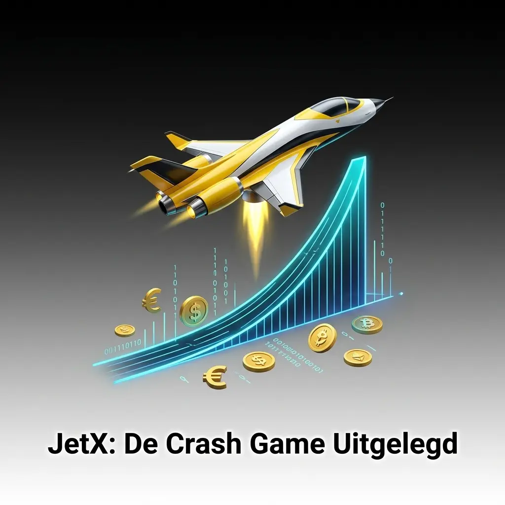 JetX crash game vliegtuig animatie