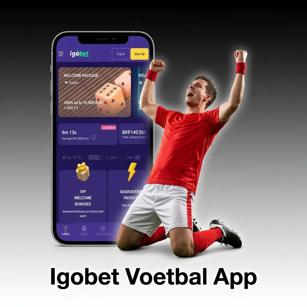 Igobet voetbal app op smartphone